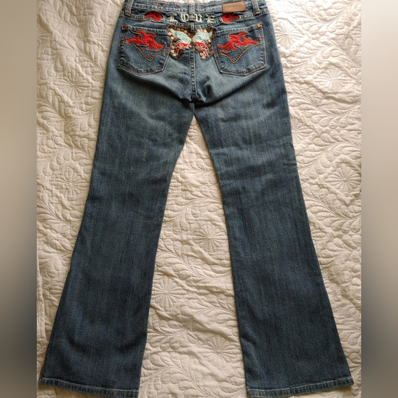 Vigoss Vintage Y2K Love Jeans Juniors 9/10 - Picture 2 of 14